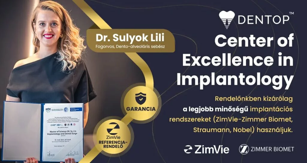 Legjobb minőségű implantáció rendszerek alkalmazása, elismerés