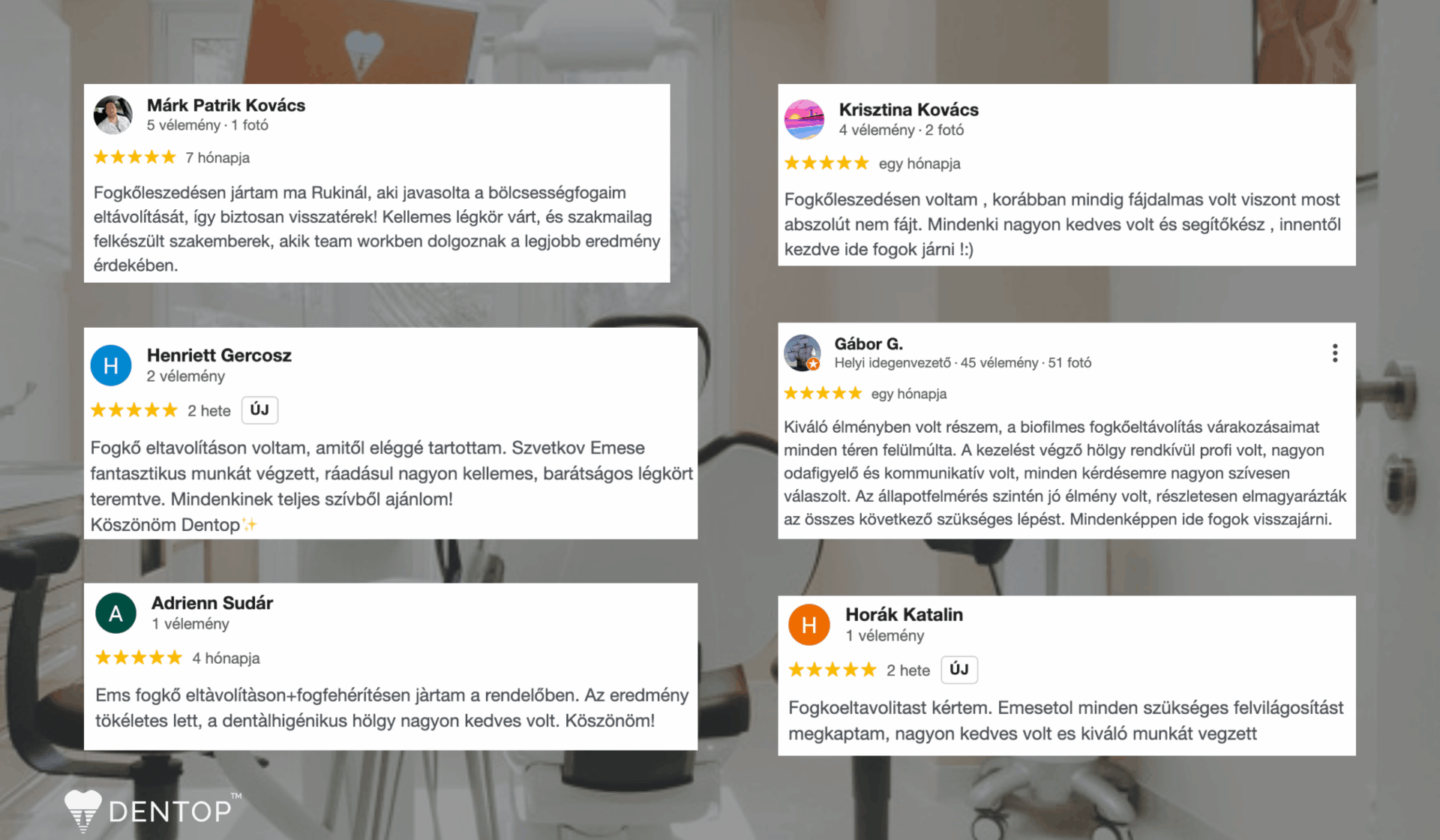 Pozitív páciensvélemények a fogkőleszedéssel, dentálhigiéniával kapcsolatban