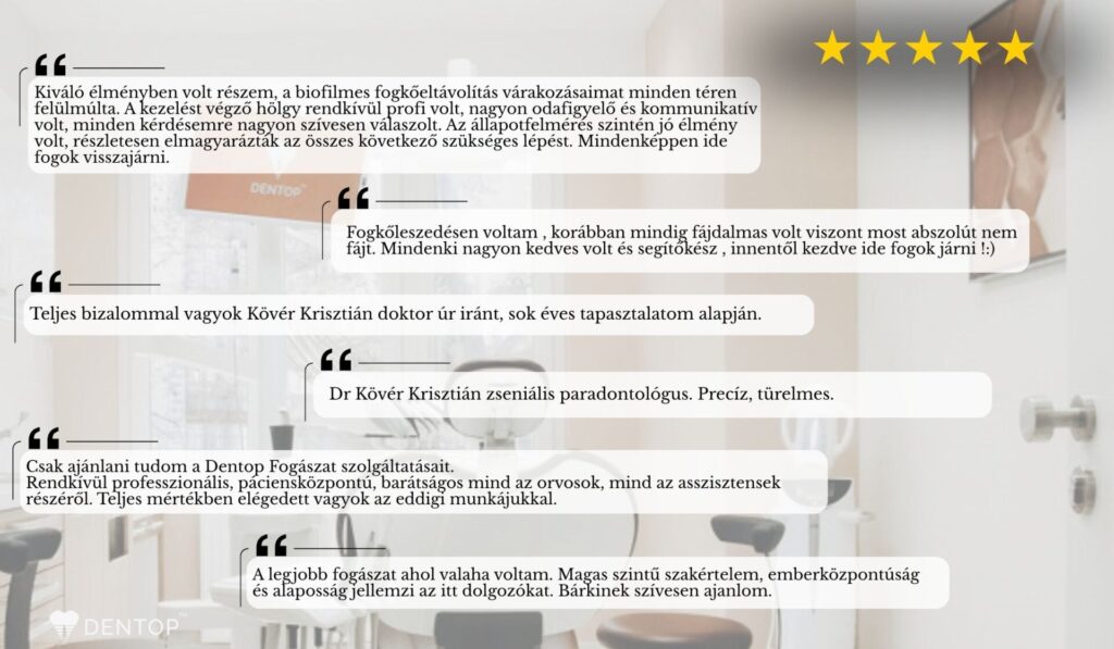 Vélemények a Dentop fogászatról