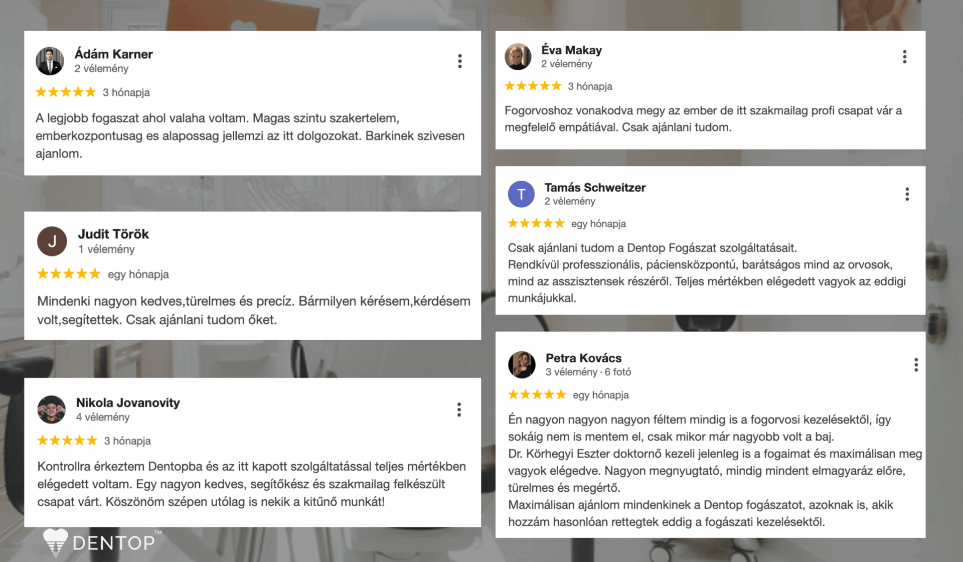 Pozitív fogászati páciensélmények, páciensvélemények