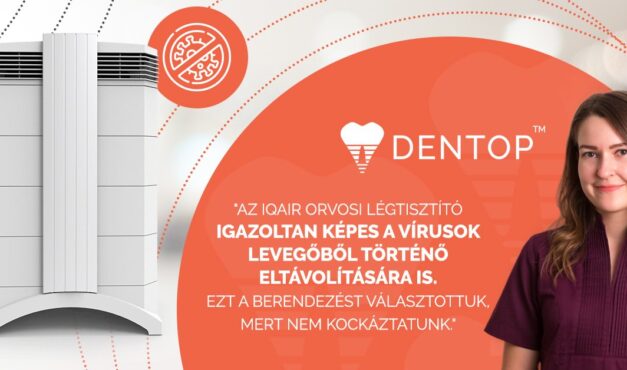 IQAIR mobil légszűrőt használunk @DENTOP