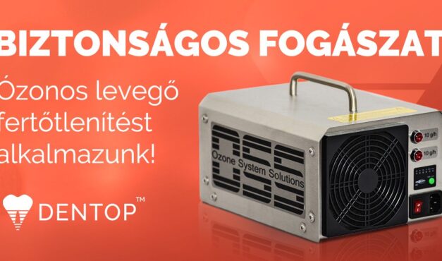 Ózonos levegő fertőtlenítő készülék a biztonságos fogászati környezetért.